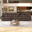Canapé modulaire inclinable en cuir 151,2 po-845909405