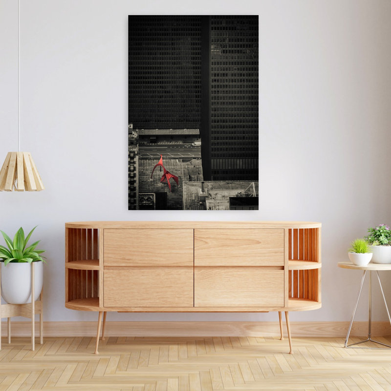 Mies and Calder, art contemporain abstrait, art mural de la ville, H 48 po x l 32 po