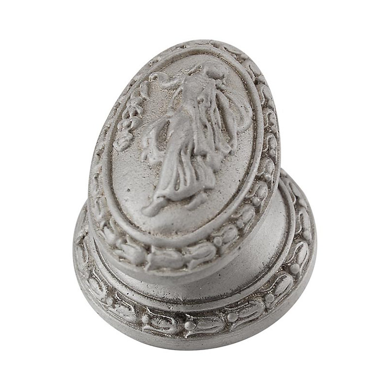 Sforza Oval Knob, Satin Nickel