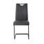 Chaise rembourrée gris anthracite pour salon 2. Design moderne pour la chambre à coucher, la cuisine et la salle à manger. Pieds en métal noir, siège ergonomique avec éponge. Imperméable, facile à nettoyer. Lignes lisses, base solide.-594249671-594249669