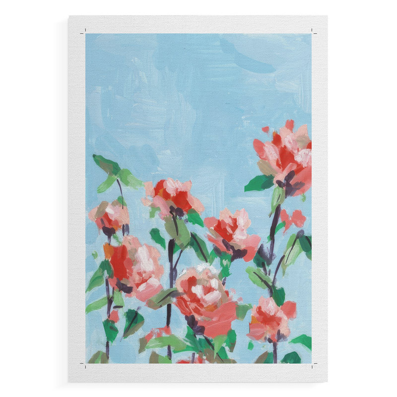 Rose Garden Sky II -Canvas Print Only - NOT FRAMED, 12" H x 8" W