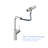 4 - Function 360 Pull Down Kitchen Faucet With Brushed Nickel Finish, Splash Technology, Reliable Ceramic Cartridge, Complete Installation Package, Modern Decor Rotating In Nickel, Spray Options For-1620158620
