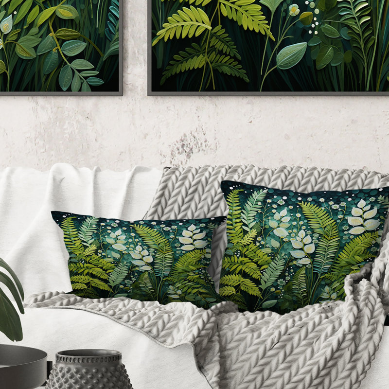 Coussin Fern's Plant Ethereal Whispers II - Ferns