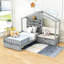 Lit simple en bois avec canapé rembourré et deux tiroirs Ararad-726949021