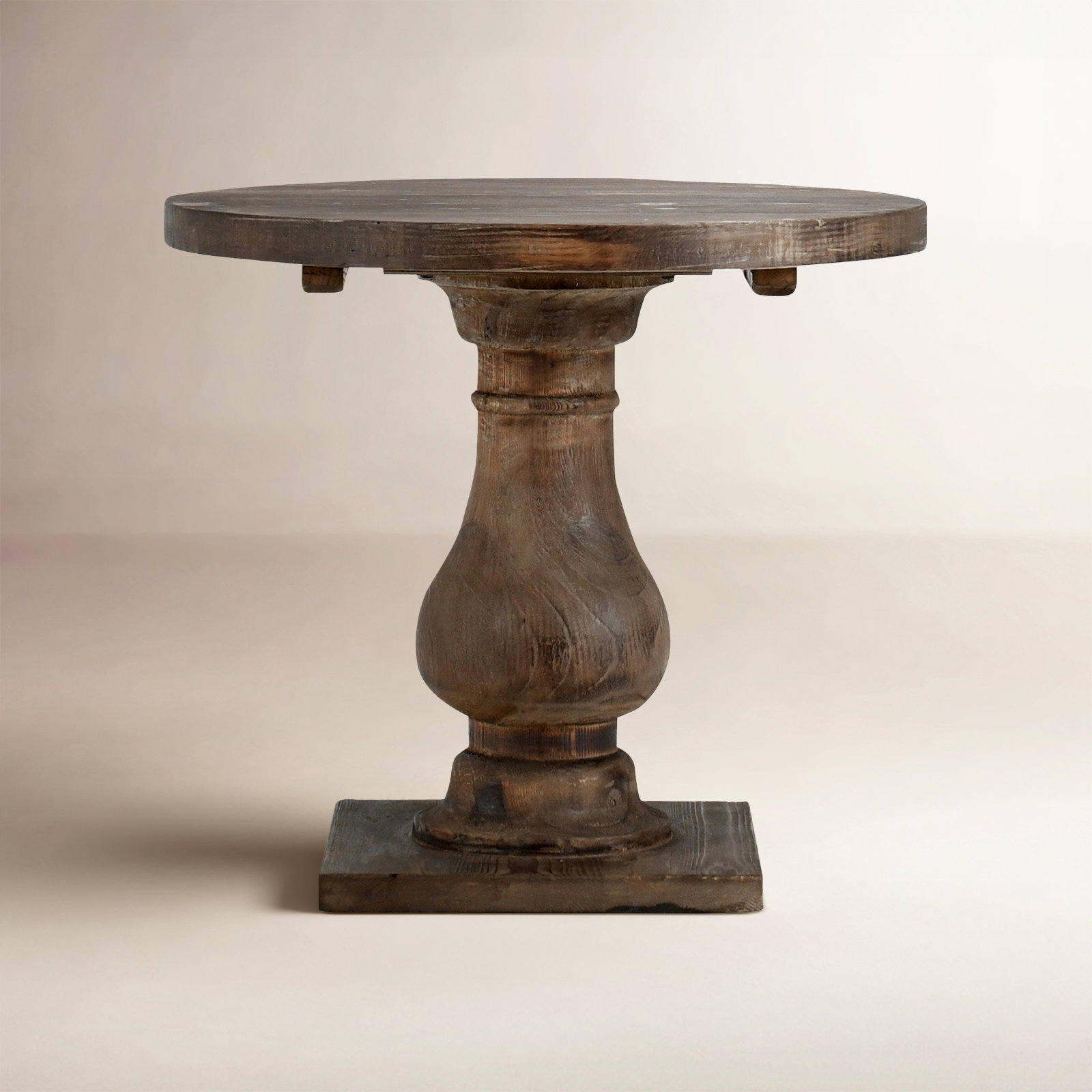 Farrer Solid Wood End Table, Rustic Brown