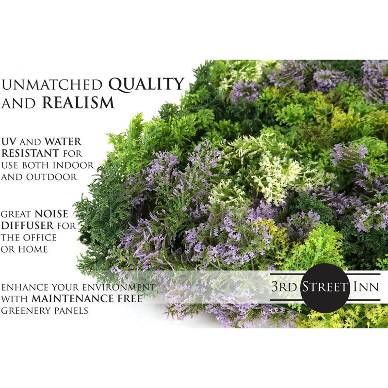 Tamarisk Moss Greenery Panel with Ultra-Flex Frame, 20" x 20"