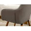 Fauteuil d'appoint contemporain en tissu, gris-1030367903