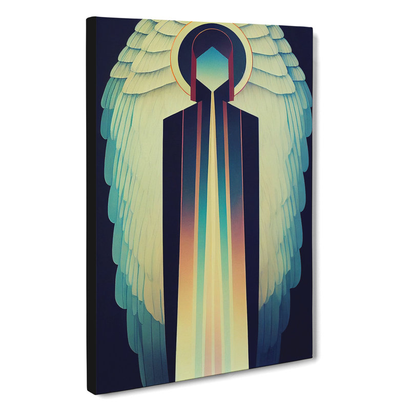 Art Deco Angel Vol.2 - Wrapped Canvas, 50cm H x 35cm W x 3cm D