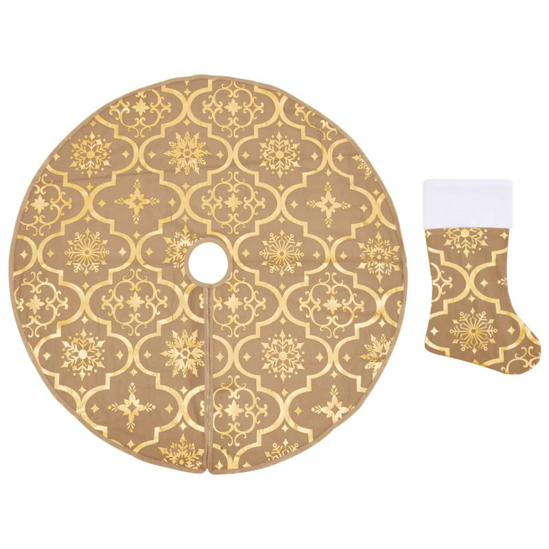 Tapis d'arbre de Noël artificiel avec jupe d'arbre de Noël de luxe VidaXL, Rose