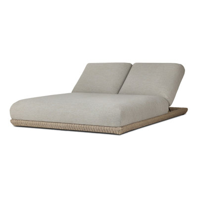 Chaise longue d'extérieur en osier Aya Evie