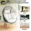 Swing Egg Chair With Cushion And Ottoman-420895865-420895864