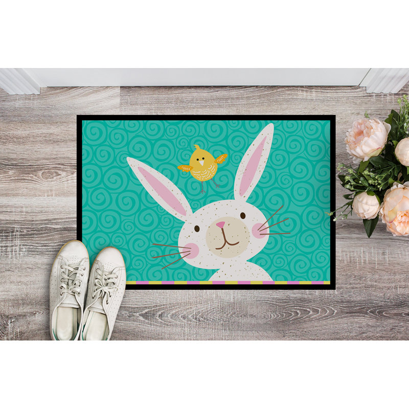 Tokyo Non-Slip Easter Outdoor Doormat, 0.2" H x 36" W x 24" D