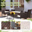 Rattan Garden Furniture Set 4 Piece Table Chairs Sofa Wicker Outdoor Patio Set-1799597825
