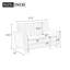 Canapé modulaire moderne, causeuse rembourrée-2002265229-2002266977