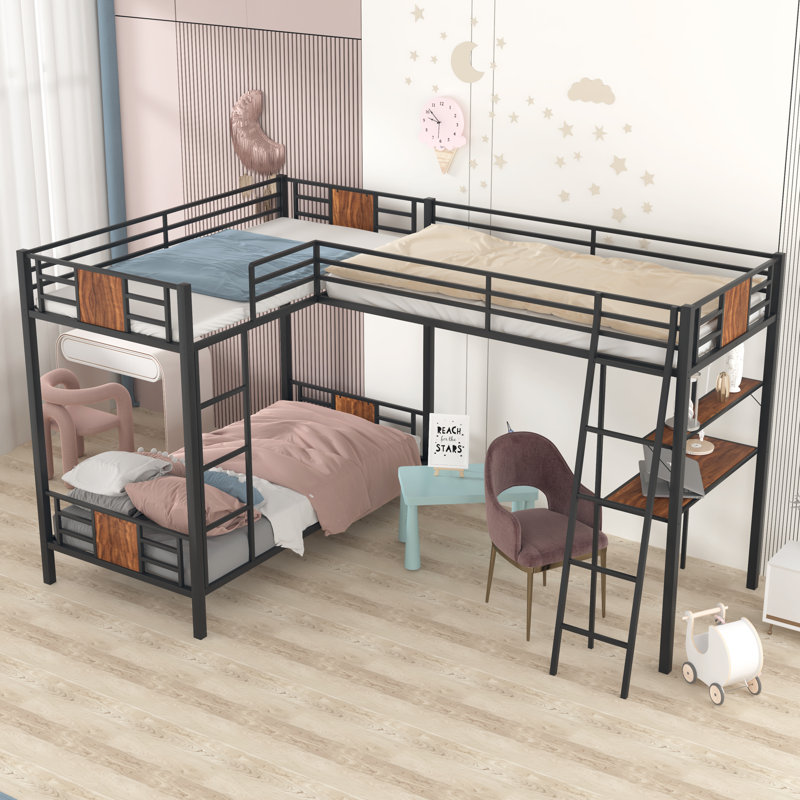 Rexdale Kids Twin Over Twin Bunk Bed