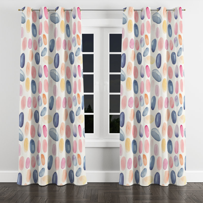 Rideau obscurcissant Kids Candy - rideau simple à œillets Bacilio - 1 panneau, L 52 po x L 95 po, Œillets dorés