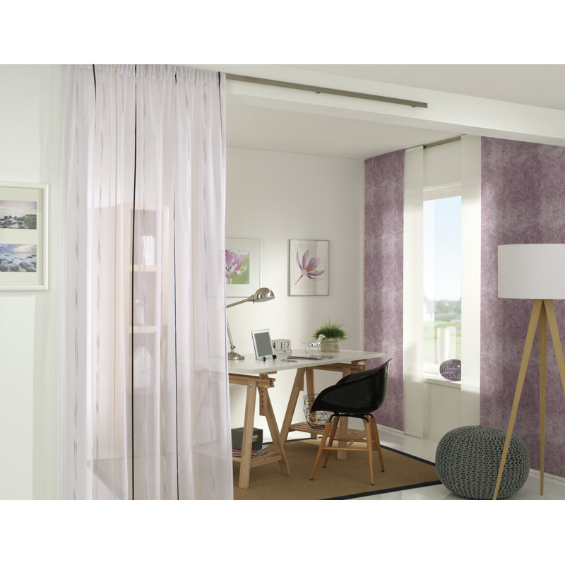 Helmer 170cm Curtain Track/Rail, Stainless steel look