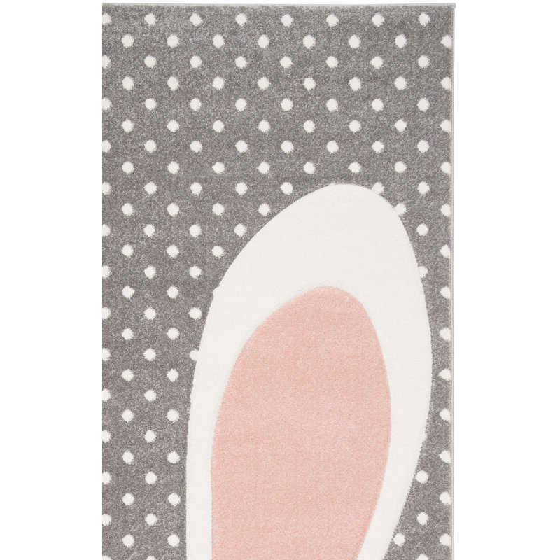 Tapis gris à imprimé animal Glantz, Rectangle 3 pi 3 po x 5 pi 3 po