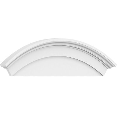 42"W x 14"H x 2-3/4"P Arched Architectural Grade PVC Pediment