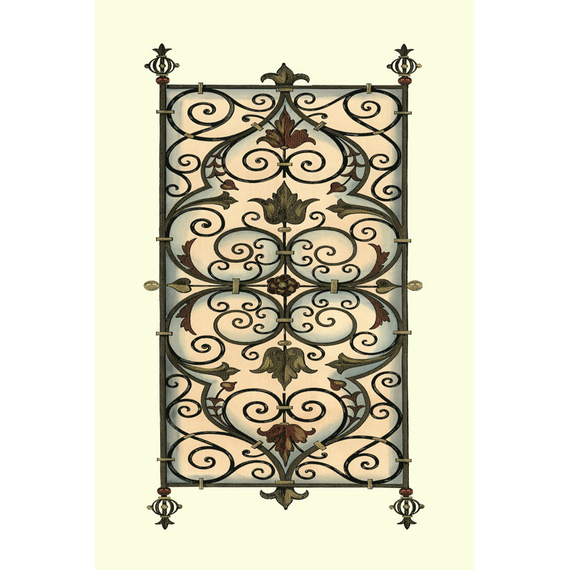 Printed Wrought Iron Panels I (IP) by Vision Studio - Wrapped Canvas Art Prints, 46cm H x 30cm W x 3.8cm D