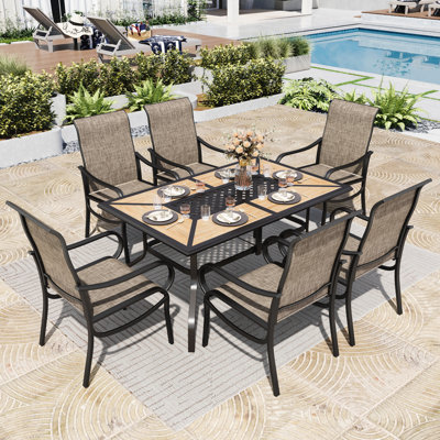 6-person Patio Dining Outdoor Table Set