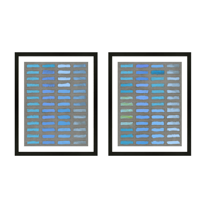The Blues by Jacques Pilon, Black Framed, 30" H x 24" W x 1.25" D