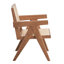 Fauteuil d'appoint beige et naturel