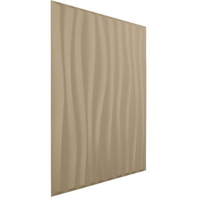 Panneau mural décoratif 3D Shoreline EnduraWall l 19 5/8 po x H 19 5/8 po, brume champagne métallique universelle (couvre 2,67 pieds carrés)