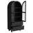 71'' Kitchen Pantry Storage Cabinet With Bookshelf, Tempered Glass Doors and 2 Drawers-358774170