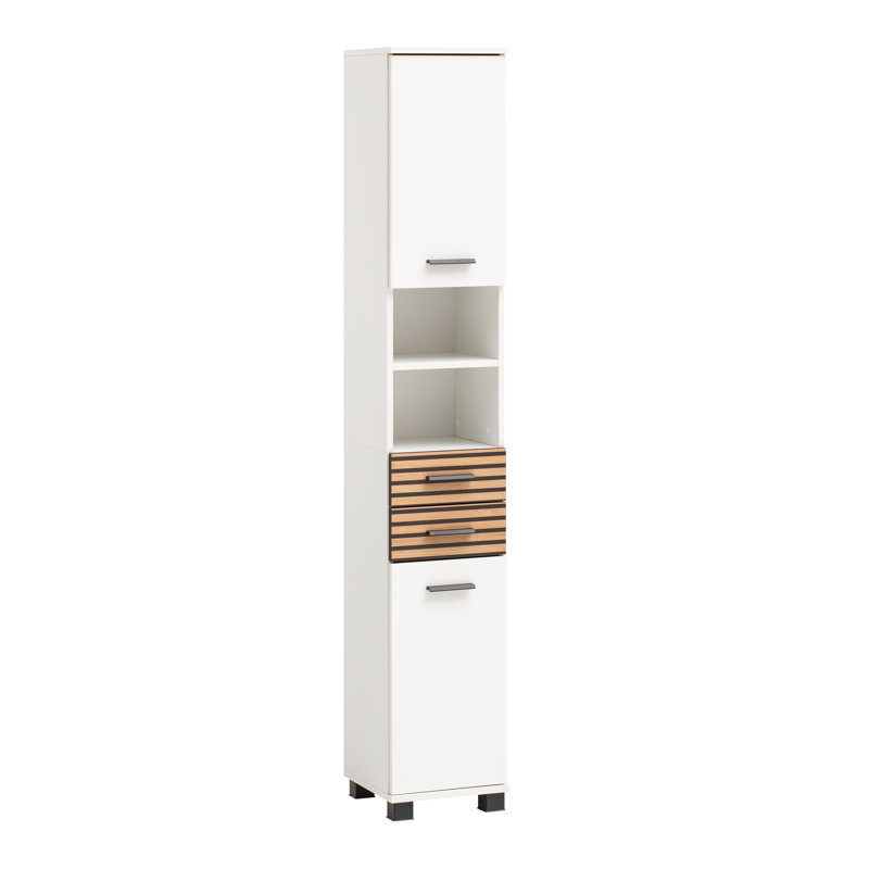 Rayel Bathroom Cabinet, White Matt