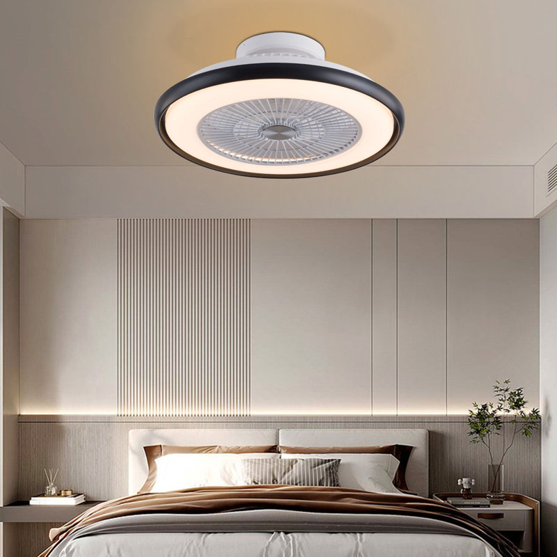 Ventilateur de plafond sans lame à DEL Charley-Anne avec télécommande et ensemble d'éclairage inclus