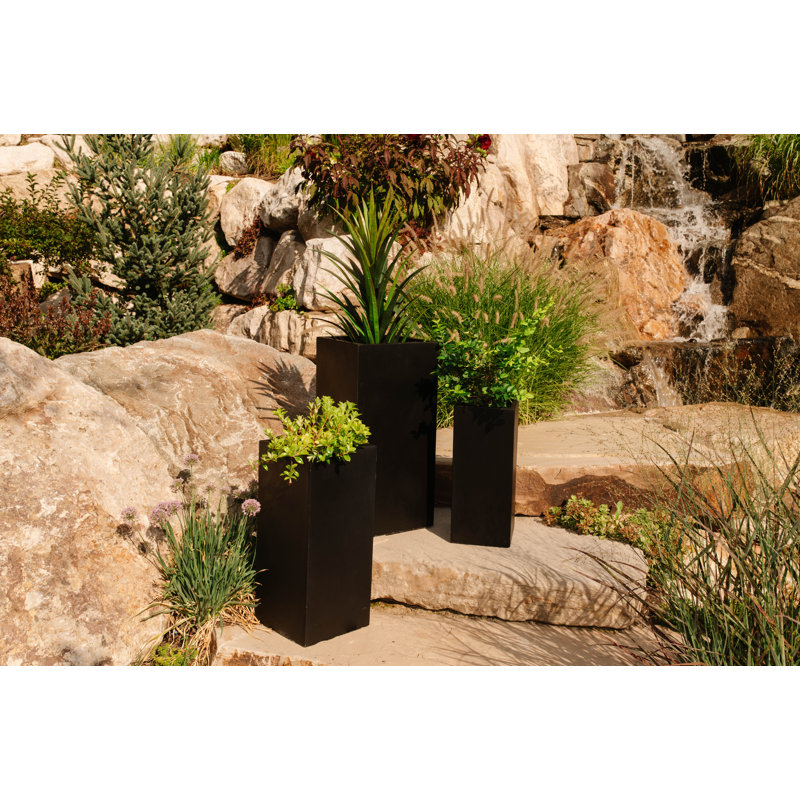 Heritage Planter Pot, 27.76" H x 13.19" W x 13.19" D, Black