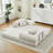 78.5" Convertible Couch Bed with 2 Pillows
