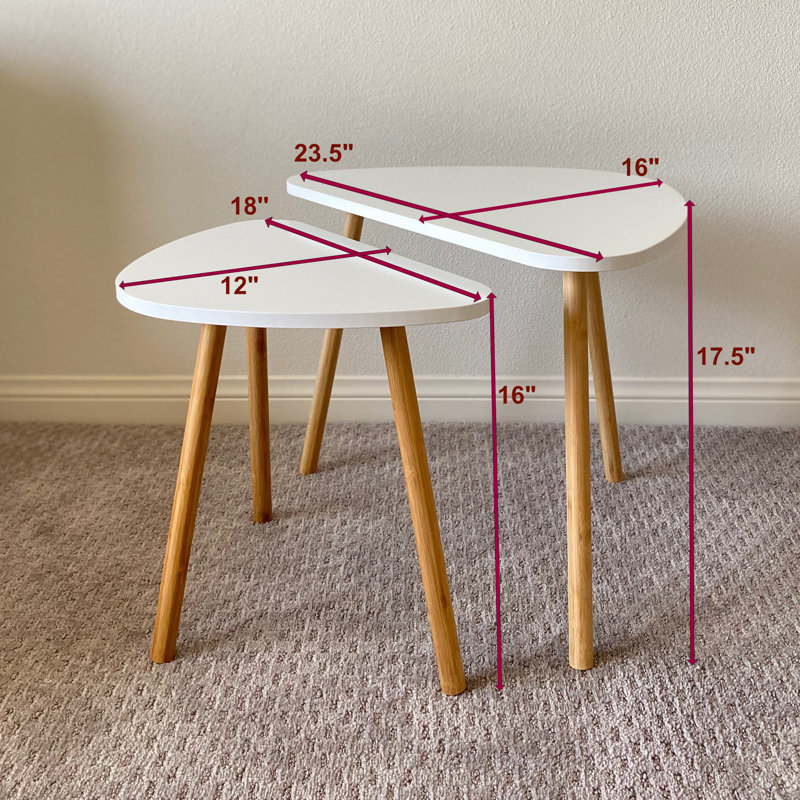Sudie Nesting Tables, White