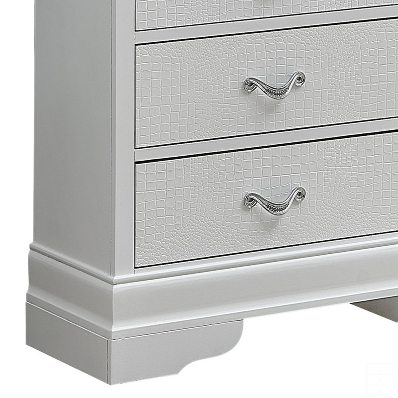 57'' W 6 - Drawer Dresser, Pearl White
