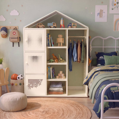 Sage House-Shaped Kids Wardrobe