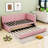 Linen Upholstered Daybed with Twin Trundle-764516440-764516455