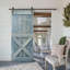 Porte de grange à panneaux et en bois avec quincaillerie d'installation-87953016-87953031-87953085