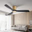 Ventilateur de plafond 52 po Gold avec télécommande, débit d'air saisonnier et moteur à courant continu, montage sur profil bas