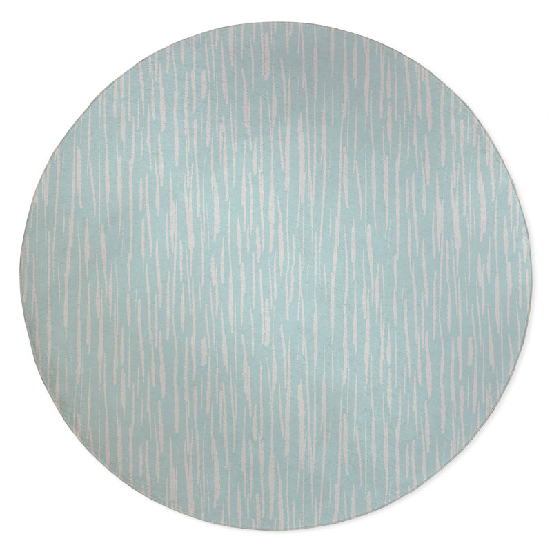 Spectrum Strands Non-Slip Outdoor Rug, Round 5'