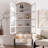 White + Burlywood Solid Wood Display Cases