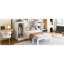Lit escamotable simple avec tablettes de chevet et garde-robe