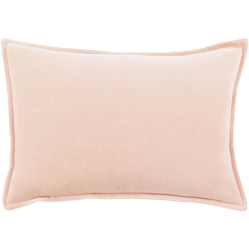 Housse et insert de coussin rectangulaire en coton Norwin, Duvet, 13"H x 19"W, Rose clair