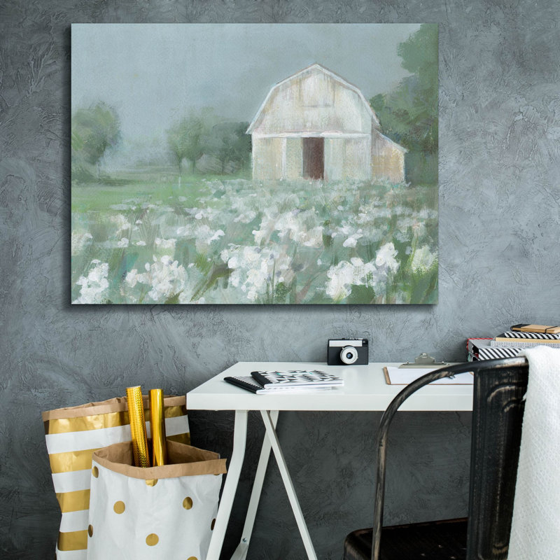  «White Barn Meadow» par Danhui Nai, art mural sur toile