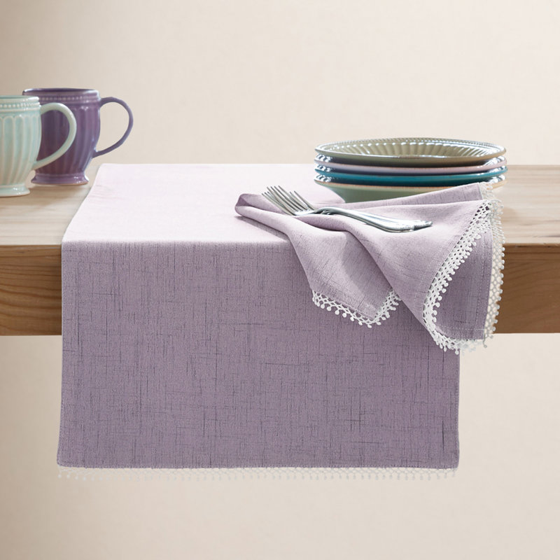 Lenox French Perle Runner, 90" Rectangle, Violet