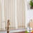 Linen Striped Kitchen Curtain Rod Pocket Tier Curtain-108938830