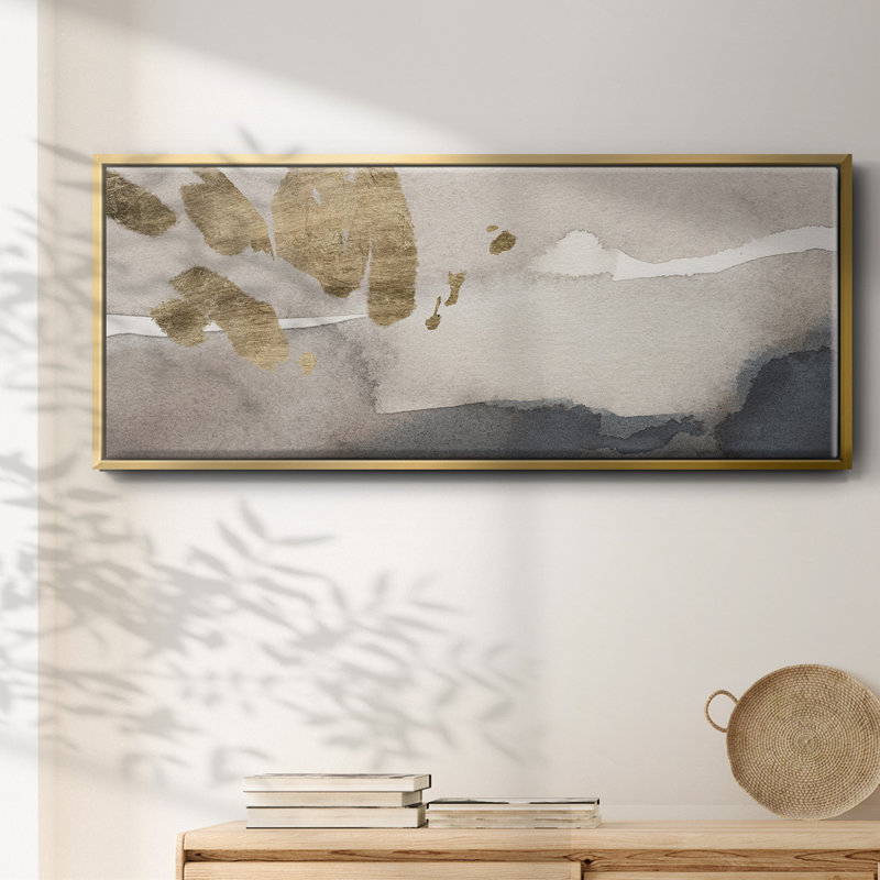 Aquarelle sur toile dorée III