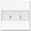 Banc de rangement avec 3 portes en forme de volet, coussin amovible-1391097002