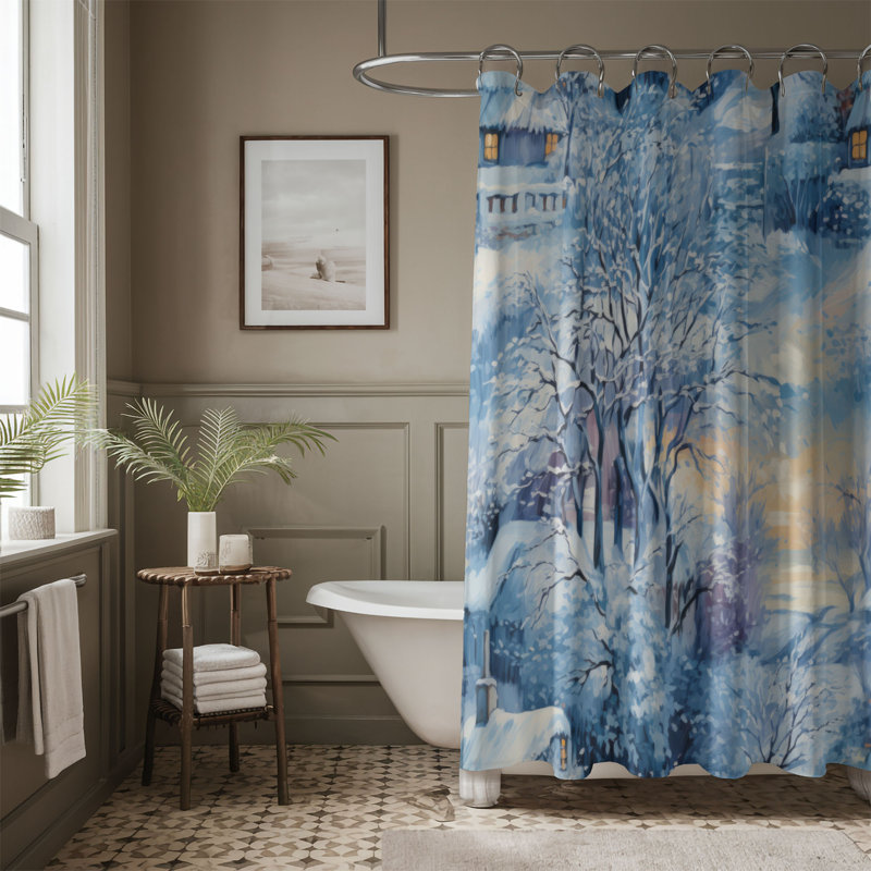 Rideau de douche Frosty Dawn Skies - Premium, H 74 po x l 71 po