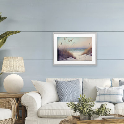 «Euphoria Beach Dunes View», reproduction encadrée sous verre, conception de Sasha